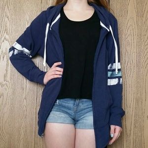 Blue Zip-Up Hoodie